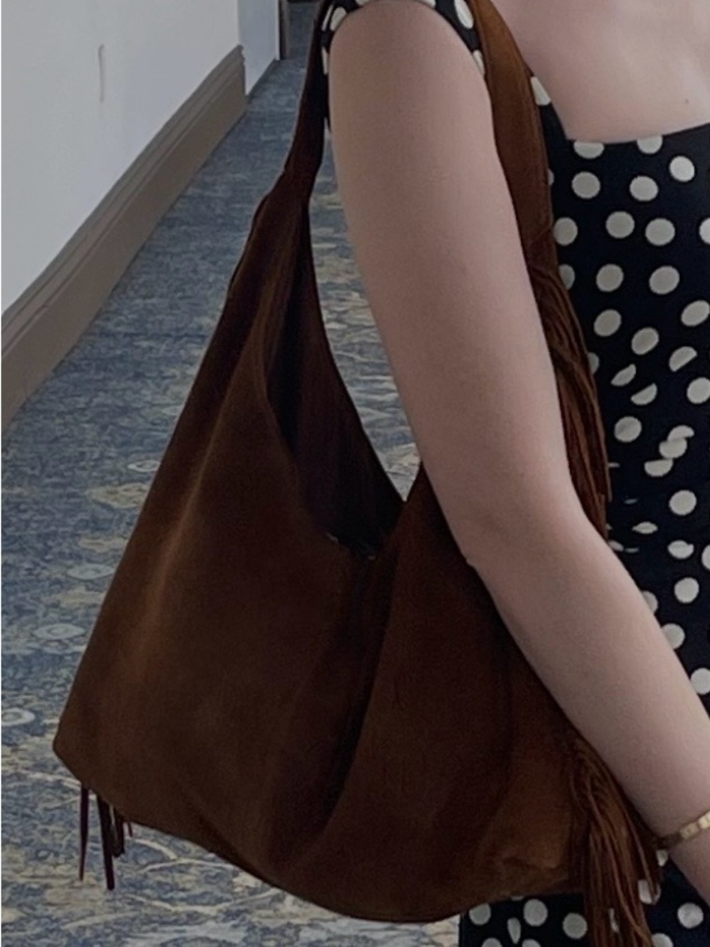 Haute Hippie Brown Suede Fringe Bag